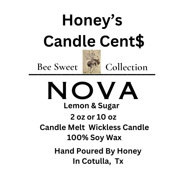 Nova Lemon & Sugar Wickless Candle