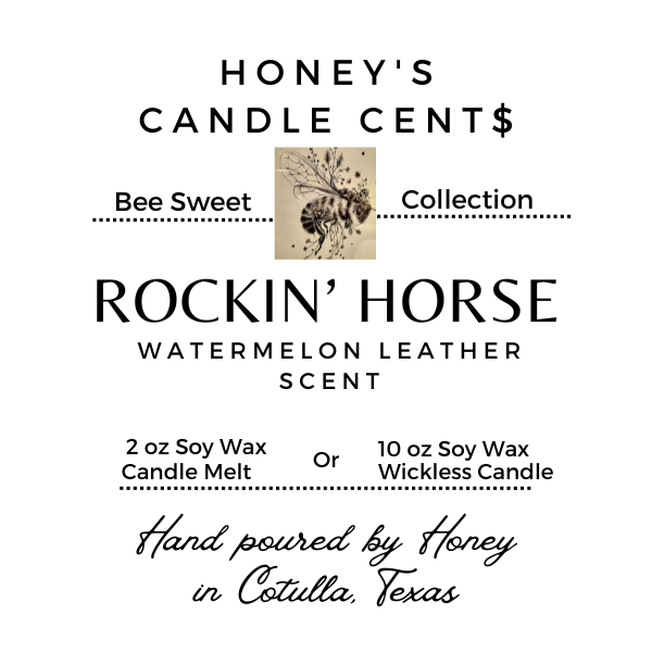 Rockin' Horse - Watermelon Leather Wickless Candle