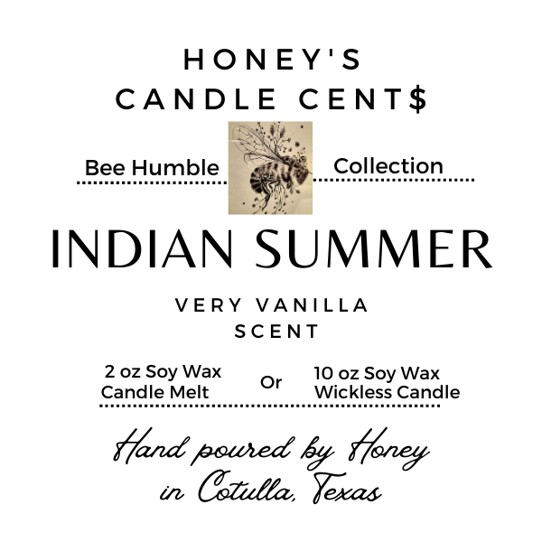 Indian Summer - Vanilla Scented Wickless Candle