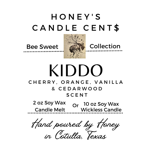 Kiddo - Cherry, Orange, Vanilla & Cedarwood Scented Wickless Candle