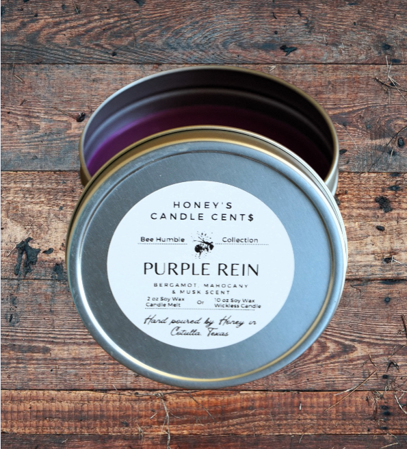 Purple Rein - Bergamot Mahogany & Musk Scented Wickless Candle