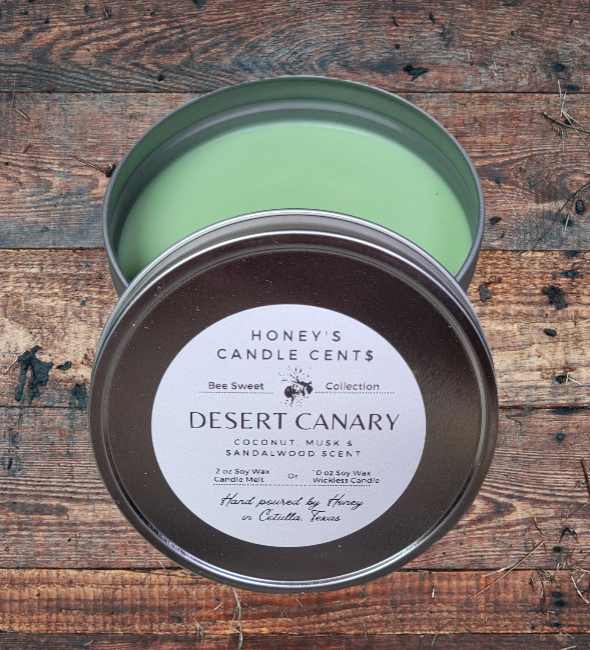 Desert Canary - Coconut & Sandalwood Scented Wickless Candle