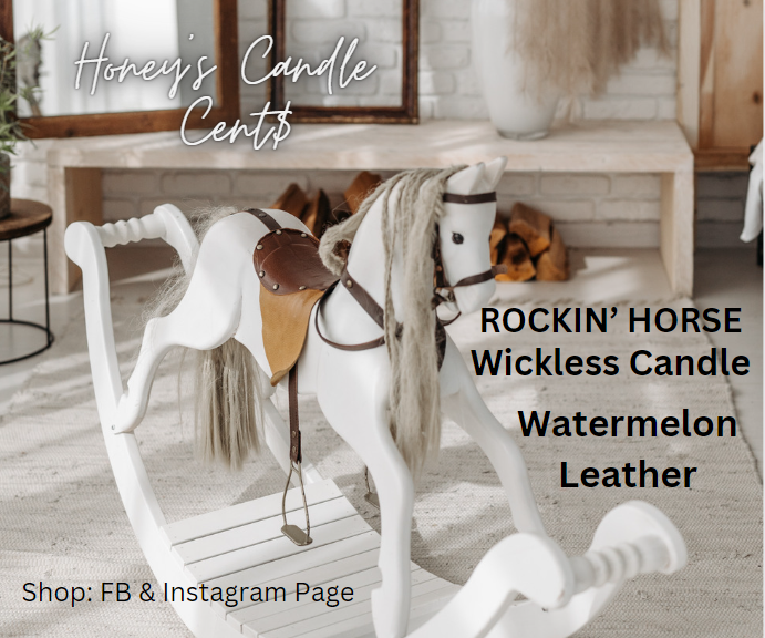 Rockin' Horse - Watermelon Leather Wickless Candle
