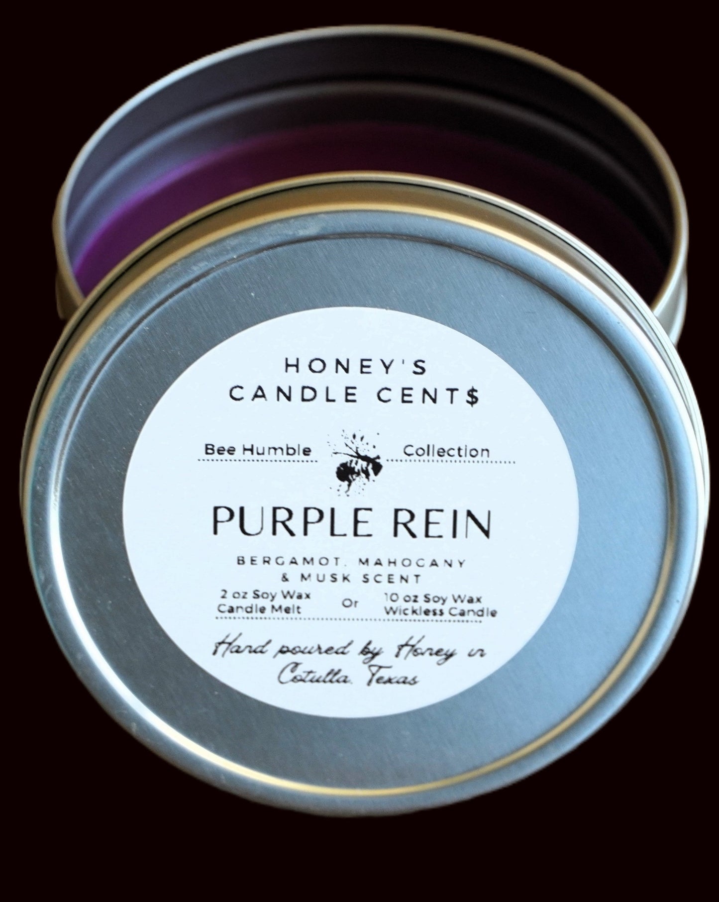 Purple Rein - Bergamot Mahogany & Musk Scented Wickless Candle