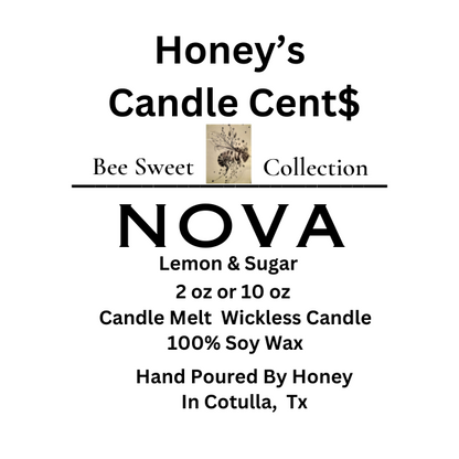 Nova  Lemon & Sugar Wickless Candle