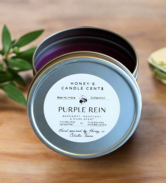 Purple Rein - Bergamot Mahogany & Musk Scented Wickless Candle