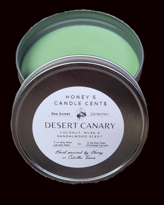 Desert Canary - Coconut & Sandalwood Scented Wickless Candle
