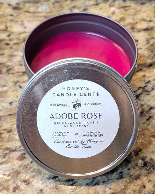 Adobe Rose - Sandalwood Rose & Musk Scented Wickless Candle