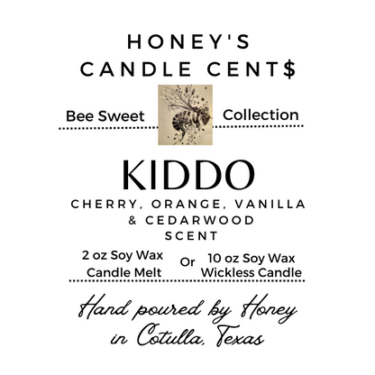 Kiddo - Cherry, Orange, Vanilla & Cedarwood Scented Wickless Candle