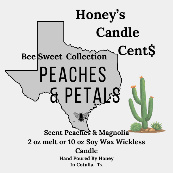 Peaches n Petals- Peaches & Magnolia Scented Wickless Candle