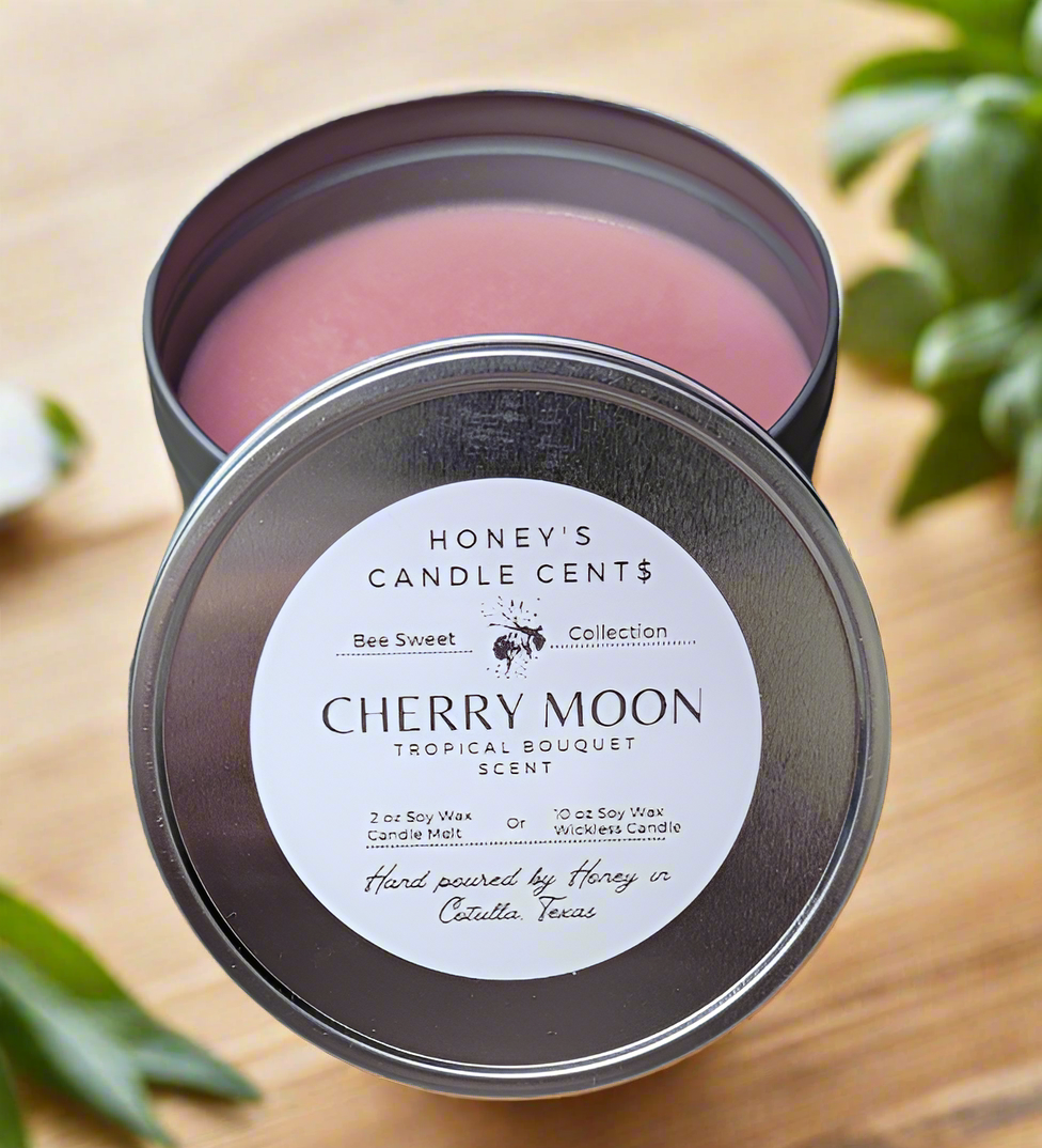 Cherry Moon- Tropical Bouquet Scented Wickless Candle