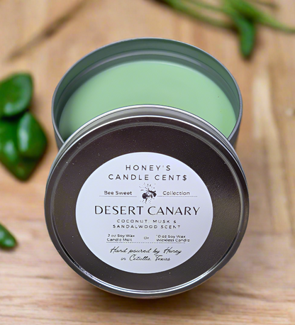 Desert Canary - Coconut & Sandalwood Scented Wickless Candle