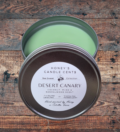 Desert Canary - Coconut & Sandalwood Scented Wickless Candle