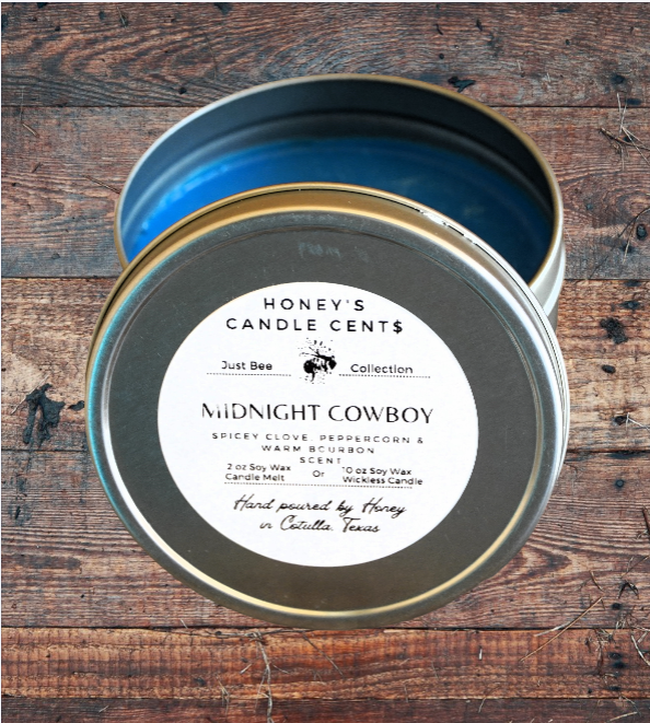 Midnight Cowboy - Spicy Clove Leaf & Peppercorn & Warm Bourbon Scented Wickless Candle