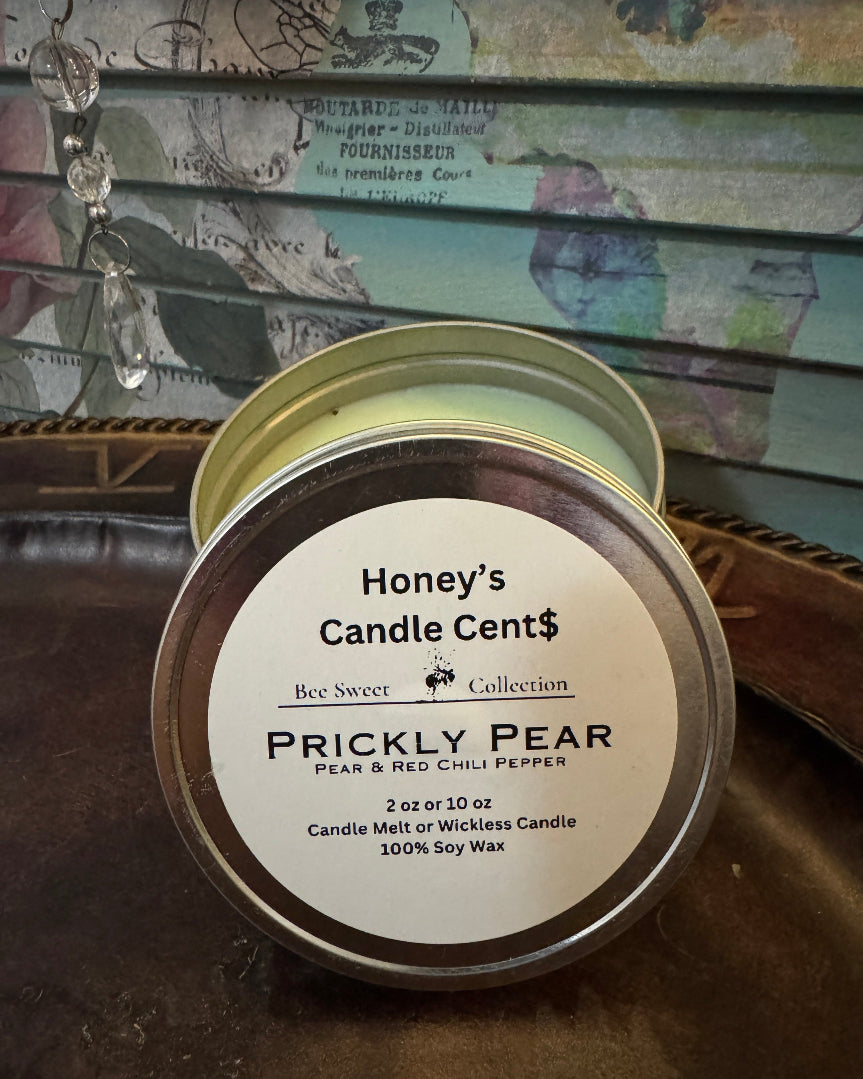 Prickly Pear Wickless Candle ( Pear & Spice scent)