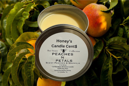 Peaches n Petals- Peaches & Magnolia Scented Wickless Candle