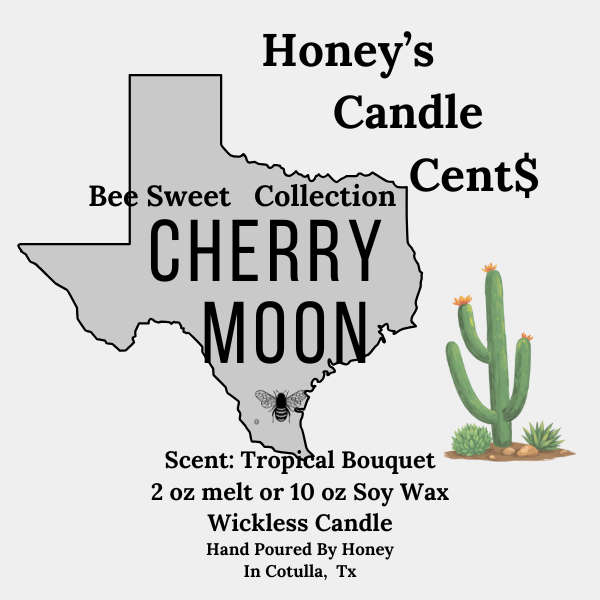 Cherry Moon- Tropical Bouquet Scented Wickless Candle