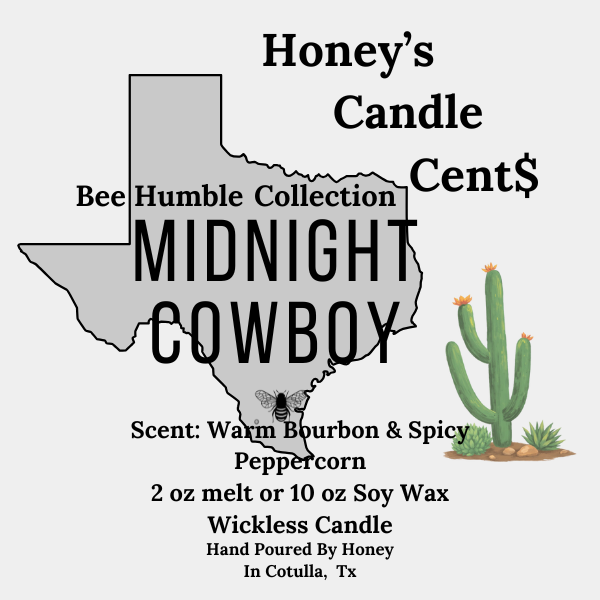 Midnight Cowboy - Spicy Clove Leaf & Peppercorn & Warm Bourbon Scented Wickless Candle
